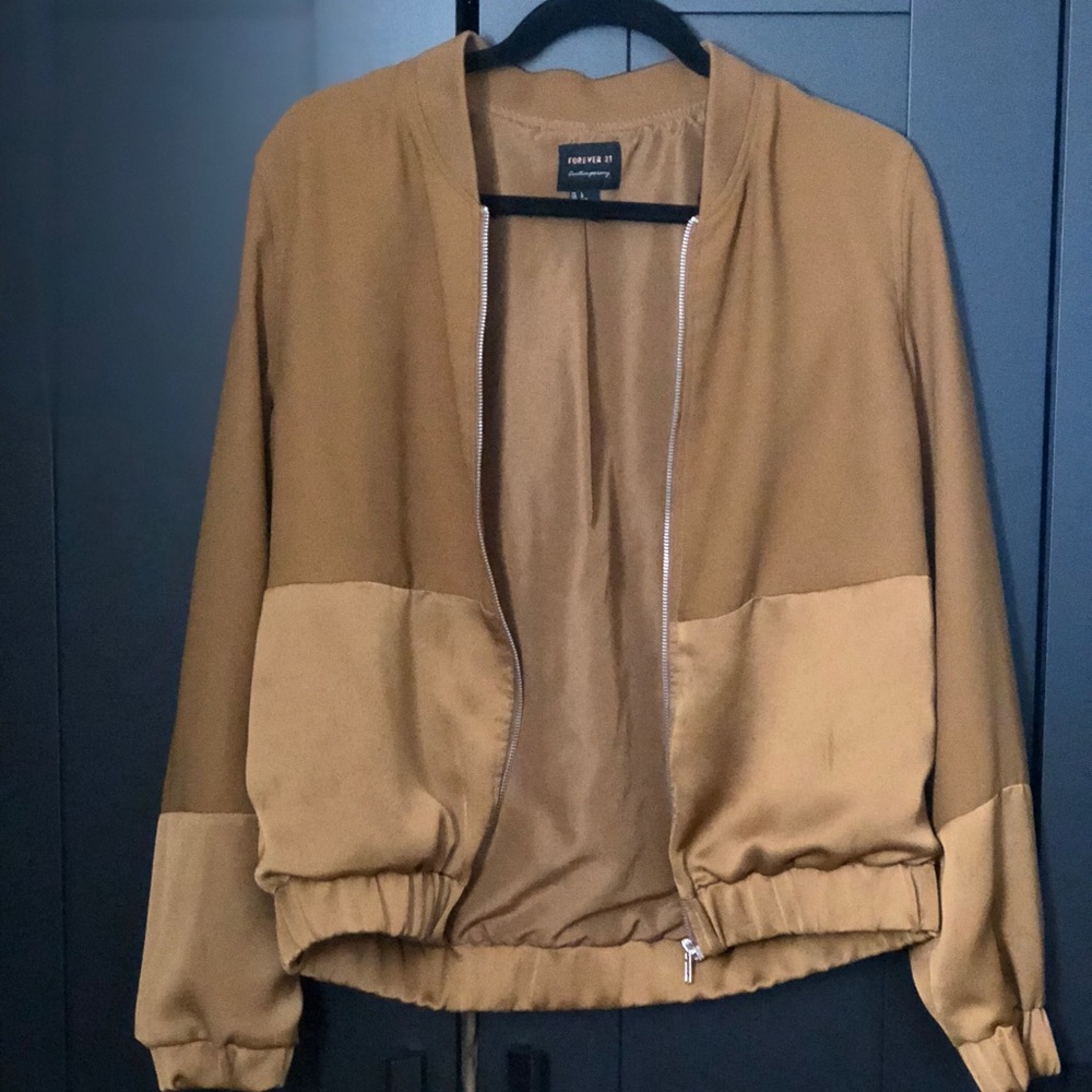 Forever21 Satin Bomber Jacket
